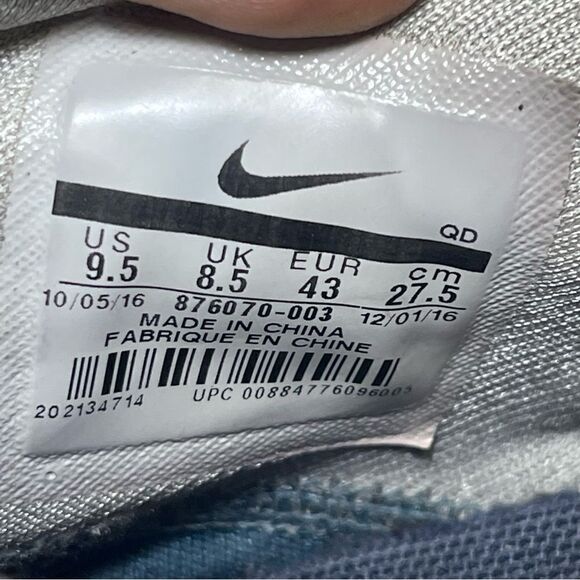 Air Max Zero Essential Smokey Blue Size 9.5 Running Shoes Sneakers 876080-003 - Picture 7 of 7